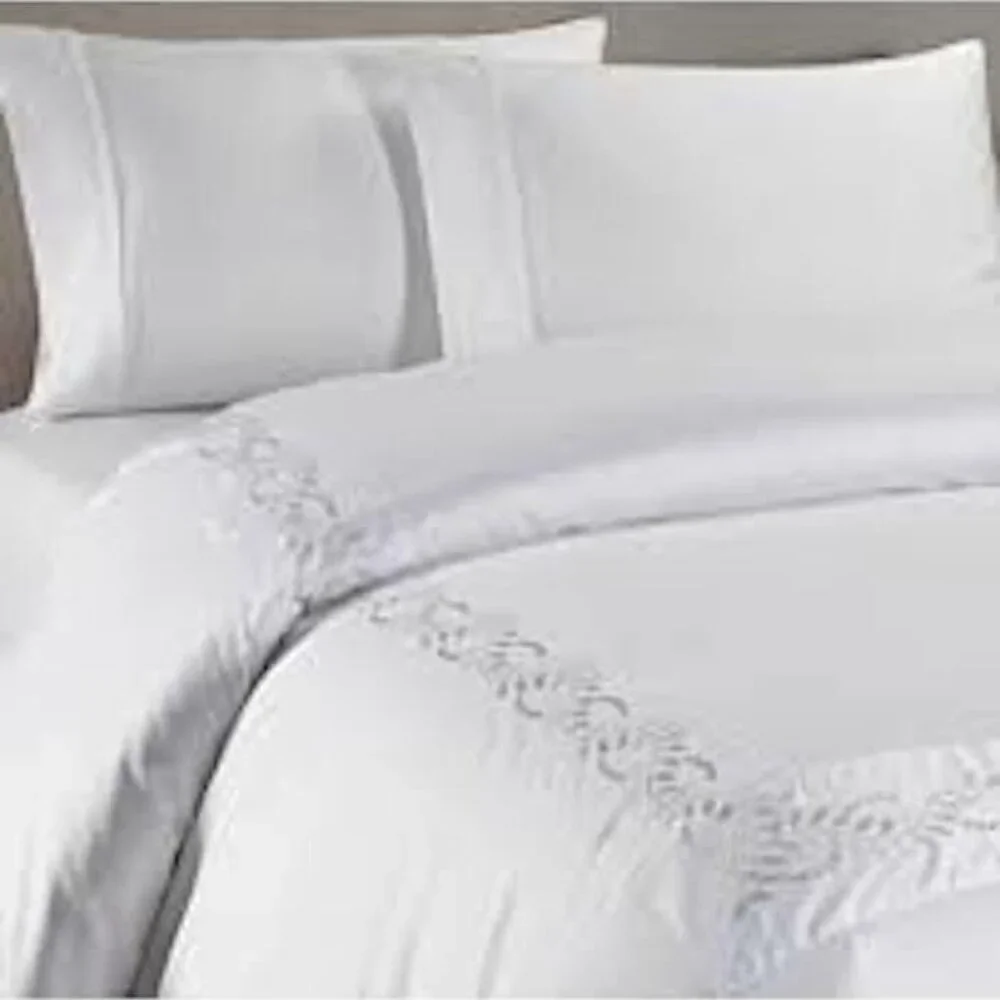 3 Pc Set Christy Richmond Embroidered Floral Queen Duvet Cover